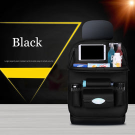 Car Seat Back Organizer Foldable Table Tray Bag