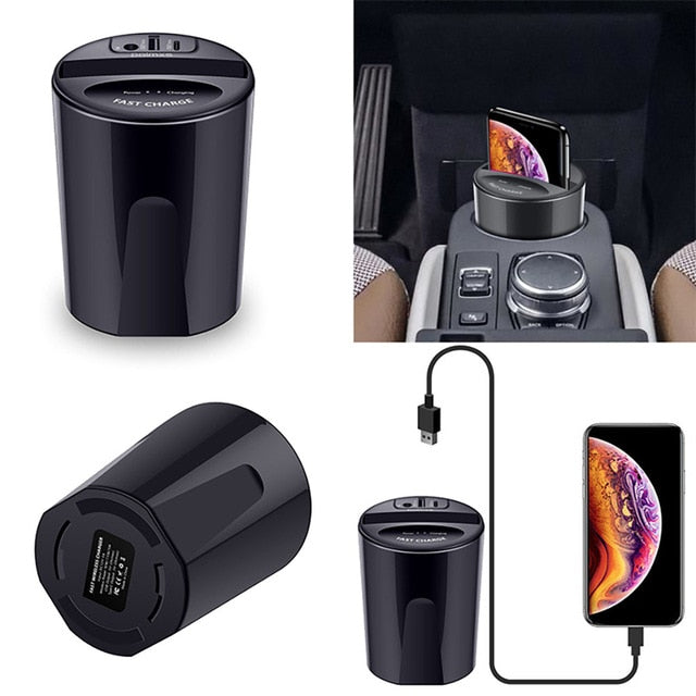 10W Wireless Charger Cup with USB