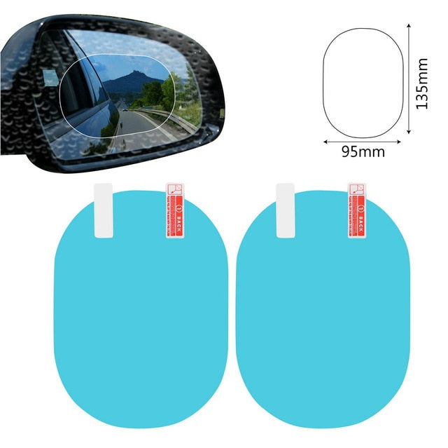 2Pcs Anti-Fog Car Rearview Mirror Sticker