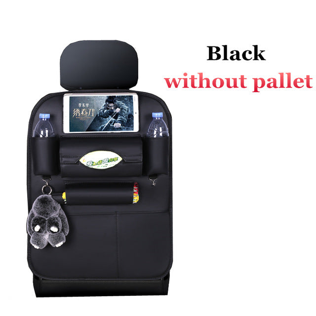 Car Seat Back Organizer Foldable Table Tray Bag