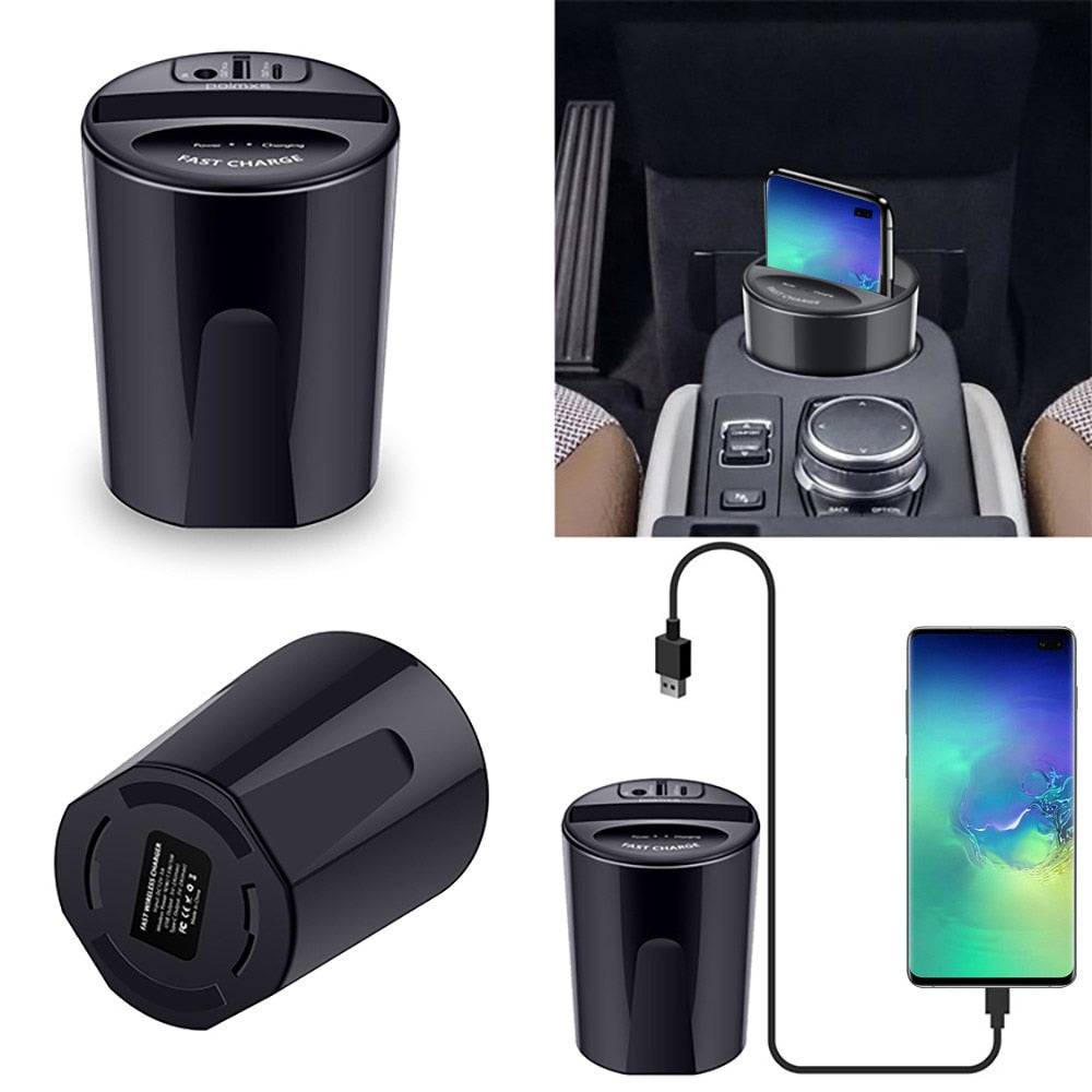 10W Wireless Charger Cup with USB